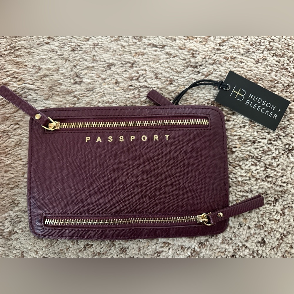 Burgundy Passport Travel Wallet
